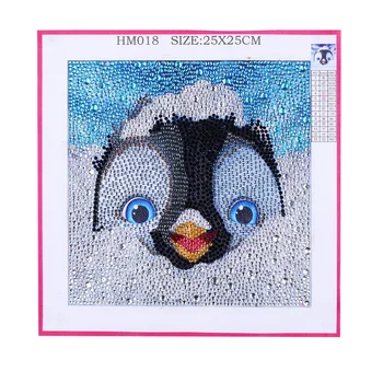 5D DIY Plný Špeciálne Tvarované Diamond Maľovanie Cross Stitch Diamond Výšivky Crystal Roztomilý Tučniak Dieťa Cartoon Deti na Darček
