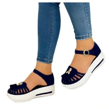 Ženy, Sandále Kliny Topánky Letné Pracky Popruhu Pevné Sandále Dámske Platformy Platformy Topánky Na Platforme Sandals2021