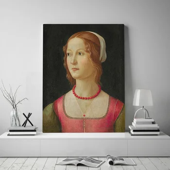 Wall Art Domova Tlač Modulárny Obraz Portrét Plagáty Plátno Na Maľovanie Lady Sandro Botticelli Pre Spálne Umelecké Dielo Č Rám