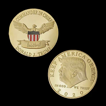 Pozlátené 2020 Donald Trump Pamätné Mince Narodeninám Spojené Štáty americké Námorníctvo Hrdý Kovové Výzvou pre Zber