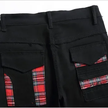 Nové pánske džínsy kórejský módne pánske paletu farieb nit malé rovnou nôh džínsy osobnosti módy micro-flick ceruzkou nohavice