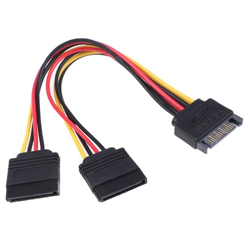1Pc Napájania SATA 15-pin Y-Splitter kábel Kábel Adaptéra Mužov a Žien pre HDD Pevný Disk