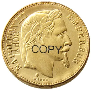 Francúzsko 20 Francúzsko 1869B pozlátená Kópia Dekoratívne Mince