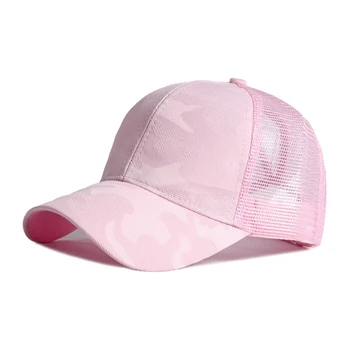 Móda Kamufláž Šiltovku Pre Ženy Lete Bežné Čistý Slnko Klobúk Mužov Black White Pink Trucker Čiapky Priedušný Oka Pláž Hat