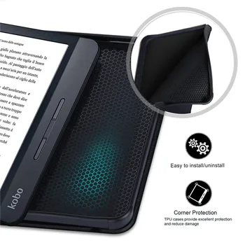 Pre KOBO Libra H2O Prípade, 7-palcový E-Book 2019 Prípade Slim Magnetické Smart Stand Prípade Funda pre Kobo Libra H2o Kryt N873