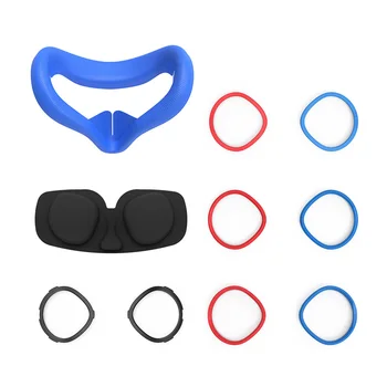 Náhradné Diely VR Tváre Pad Set Odolné Proti Poškriabaniu Krúžok Pre Oculus Quest 2 Headset Objektív Anti-Scratch Krúžok Kombinovaný Set
