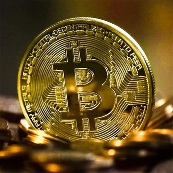 Akryl Námestie prípade Package obchod so Zlatom Bitcoin Zberateľskú Darček Umelecké Zbierky Fyzickej Pamätnú Repliku Mince