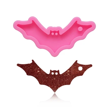DIY Halloween Bat Lebky Keychain Silikónové Formy s Otvorom pre KUTILOV, Cukrovinky, Dezerty Prívesok Mier Známky Živice Formy Plavidlá Nástroj