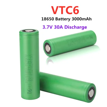 Nový, originálny 3,7 V 3000 mAh Li ion nabíjateľná 18650 batérie pre us18650 vtc6 20A 3000mah pre Sony hračky nástroje baterka