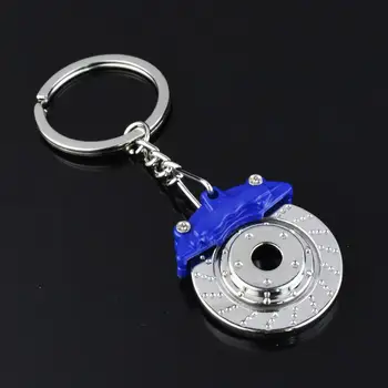 Kľúčové Krúžky 3D Kovové Časti Brzdového kotúča Model Creative Auto Auto Keychain Kľúčenka Keyring Darček Interiérové Doplnky