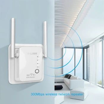 Bezdrôtový Wi-Fi Router 300Mbps Pre Domáce Dodávky Extender Wifi Signálu Zosilňovač Bezdrôtový Smerovač Prijímač WLAN Repeater Acces