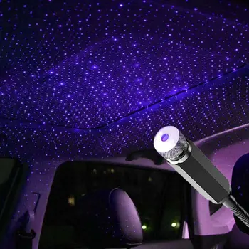 Auto Strechy Star Light Interiérové LED Hviezdna Laser Atmosféru Okolia Projektor USB Nočné Svetlo Auto Domov Strop Dekor Galaxy Svetlá