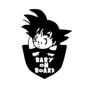 Auto Nálepky Roztomilý Goku Cartoon Baby na Palube Auta Odtlačkový Vinylové Nálepky Zábavné nárazníky Rodinné Autá Bezpečnosti Znamenie,16*11 cm