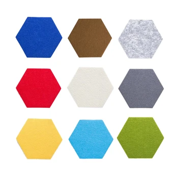 Hexagon Pad Korková doska/nástenka 9-pack, Farebné Obklady Memo Cítil Rada Pre Samolepky na Stenu Domov Dekoroch