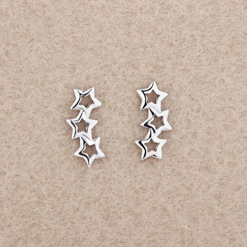 925 Sterling Silver Star Stud Náušnice Pre Ženy Zabrániť Alergikov brincos Strany Jewellry eh267
