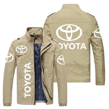 Auto značky TOYOTA LOGO vytlačené bežné slim fit voľné motocykel bunda pánská bunda Ulici Baseball Jacket pánske sako