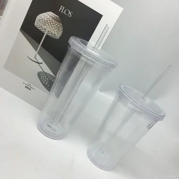 650 ml Jednoduché Roztomilý Plastové Vonkajšie Prenosné Ľad Studený Nápoj, Káva, Džús, Čaj Pohár Plastová Fľaša Transparentné Hrnček Vody Drinkware