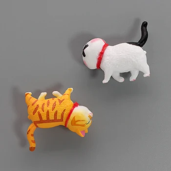 Japonské mačiatko kombinácia chladničky suvenírov kolekcia dary roztomilé mačky, magnety na chladničku zvierat žltá čierna biela mačka