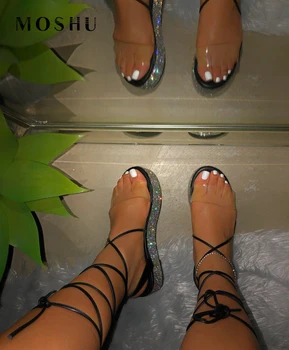 Letné Topánky dámske Sandále na Platforme Ženy Bling Drahokamu Módne Sandále Pracky Dámske Papuče Hrubé Jediným Femmes Sandales