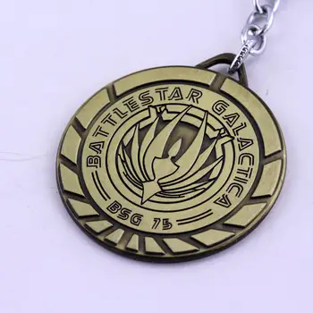 Móda Battlestar Galactica Keychain môže Klesnúť-poštovné Kovové Tlačidlo Krúžky Pre Dar Chaveiro prívesok na Šperky pre Autá