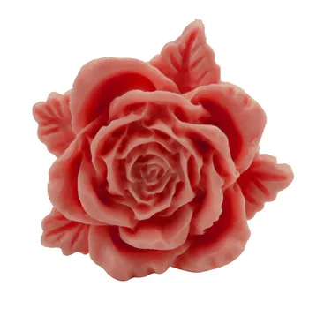 Ruže kvet s listy, silikónové formy čokoládový fondant piecť tortu formy odkvapkávanie mydlo formy výzdoby