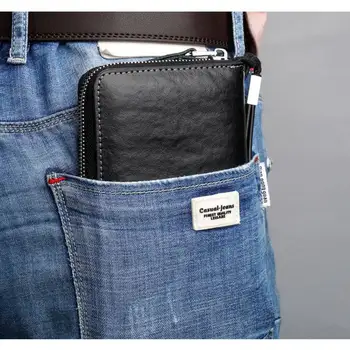 WEIXIER® RFID Blokovanie Originálne Kožené Peňaženky, pánske Vintage Dlhú Obchodné Kabelku s Multi Vrecká