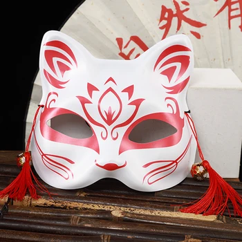 Japonské Anime Cosplay Maska Démon Vrah Fox Maska Polovicu Tváre Masky Maškaráda Festival Loptu Kabuki Kitsune Masky, Rekvizity Cosplay