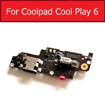 Originálne USB Konektor Poplatok Doska + Mikrofón Pre Coolpad Hrať 6 Cool 6 Hrať C106 Snapdragon 653 Octa-Core Náhradné Diely