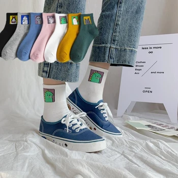 Nové Módne Harajuku Žena, Dievča Hip Hop Polovice Trubice Ponožky, Roztomilý Kreslený Zvierat Ponožky,Dámske Vtipné Japonskej Škole Trendy Sox