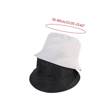 Kórejské Ženy Muži Jednoduché jednofarebné Panama Vedierko Hat Obojstranný Obojstranný Nosiť Široký Okraj opaľovací Krém Hip Hop Skladacia Spp M6CD
