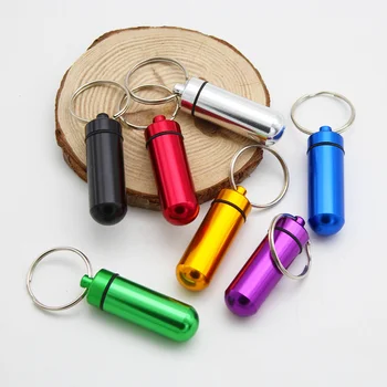 Liek Fľaša Keyring Kovové Kľúčenky Prenosný Držiak Prstene, kľúčenky DIY Prívesok Charms Pracky Príslušenstvo Zapečatené Vodotesný