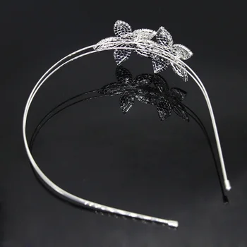 Móda Červená Fialová Crystal Tiara Korún Svadobné Headpieces Drahokamu kvetinové Svadobné Vlasové Doplnky Šperky Hairbands