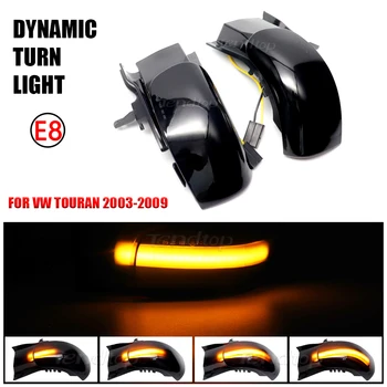 Pre VW Touran 1T1 1T2 2003 2004 2005 2006 2009 Pre VW Touran Dynamické LED Bočné Obrysové Svetlo Prúdi Zase signalizačná kontrolka Auto Styling