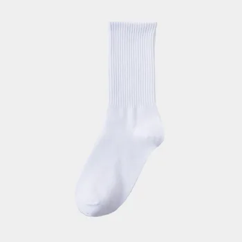 Unisex Ponožky Ženy Muži Biela Čierna Posádky Ponožky Žena Muž Jednofarebné Ponožky Krátke Bavlnené Ponožky Prekladané Soks Jar Leto Sox