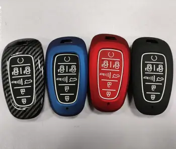 Nová karbónová ABS Kľúča Vozidla Prípade Kľúčových Kryt pre Hyundai Nexo Sonáta 2019 2020 7button kľúč