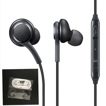 Stereo Športové In-ear Slúchadlá S Mikrofónom 3,5 mm Ovládací Box Káblové Slúchadlá Pre Samsung Galaxy S8 S8plus