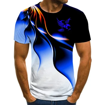 2021 Sova 3D Krátky Rukáv T-shirt Polovičný Rukáv 3D Vytlačené T-shirt Top Mužov, Žien a Detí Pet T-shirt Ázijské Veľkosť XXS-6XL