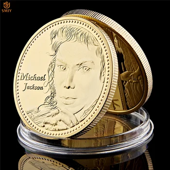 USA Mladých Legendárny Spevák Michael Jackson Pop Music King Gold/Silver Plated Pamätné Mince W/Luxusné Box