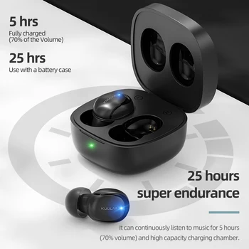 KUULAA TWS Bluetooth Slúchadlá Odtlačkov prstov Dotykový, HD Bezdrôtové Stereo Slúchadlá,potlačenie Šumu Gaming Headset