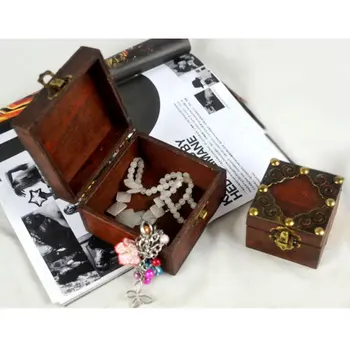 2in 1 Pirát Šperky Úložný Box Prípadoch Držiteľ Vintage Pokladom Darček