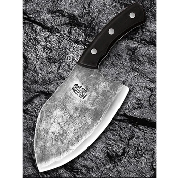 Tang Nôž kuchynský nôž mangánovej ocele mäso rezacím nožom, domácnosti, outdoor black železa malý kuchynský nôž ostrý ryby, nôž