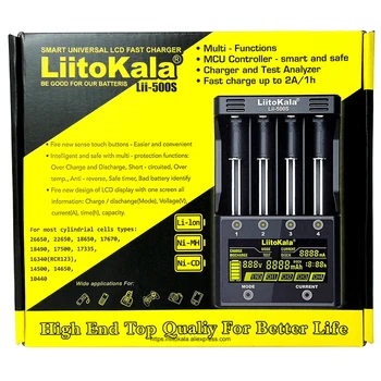 Pravý/Pôvodné Liitokala Lii-500S LCD Nabíjačka 18650 3,7 V 18350 26650 NiMH AA AAA smart kapacita Batérie tester