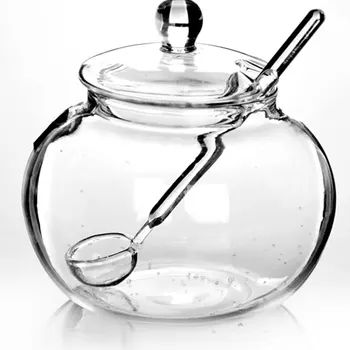 250ml Crystal Jar Cukru v Miske Kuchyňa Uskladnenie Sady S Krytom A Lyžice Korenia Jar Pre Kuchyňa Sucrier hrče nad Tarro De Especias