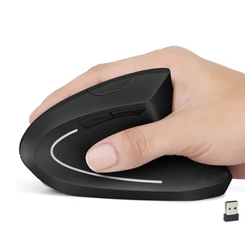 Vľavo Pravej Ruke Bezdrôtová Myš Ergonomický Vertikálne Počítačové Herné Myši USB Desktop 1600DPI 6D Optické Mause Hráč pre PC, Notebook