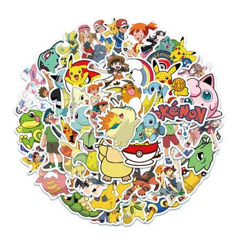 10/50/100 Ks/Set Komiksu, Anime Pokémon Nálepky Kawaii Pikachu Stiker Skateboard Notebook Požičovňa Gitara Deti Nepremokavé Hračky