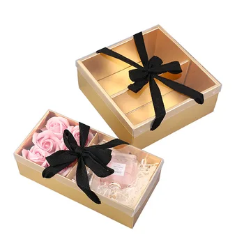 Darčeková krabička Sušené kvety Krabice Páse s nástrojmi Tote Box Svadby, Narodeniny FavorMother Deň Valentína Parfum DIY Transparentné