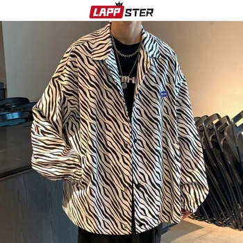 LAPPSTER Mužov Japonský Streetwear Bundy Kabáty 2021 Jarné Pánske Print Hip Hop Harajuku Windbreaker Muž kórejský Módy Coats
