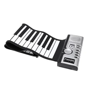 Prenosné 61 Klávesov Roll-Up Klavír USB MIDI Keyboard MIDI Conctroller Ruky Elektronický Klavír