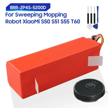 Originálne Náhradné Batérie Pre Xiao Roborock S50 S51 S55 T60 BRR-2P4S-5200D Zametanie Zberného Robot Vysávač 5200mAh