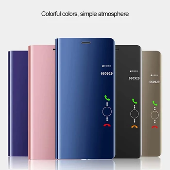 Luxusné Smart Mirror Flip Telefón Puzdro Pre Samsung GalaxyA9 Star Lite A6 Plus J8 2018 Prípadoch Pre Samsung A6 Plus Lesklý Obyčajný Kryt